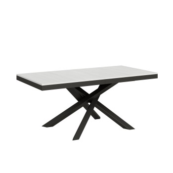 Table Volantis Evolution structure Anthracite - Table extensible 90x180/284 cm Volantis Evolution Frêne Blanc structure Anthracite