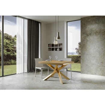 Table Volantis Evolution Structure Or - Table extensible 90x120/224 cm Volantis Evolution Frêne Blanc Structure Or