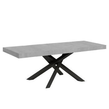 Table Volantis Premium structure Anthracite - Table extensible 90x160/264 cm Volantis Premium Frêne Blanc structure Anthracite