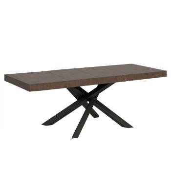 Table Volantis Premium structure Anthracite - Table extensible 90x160/264 cm Volantis Premium Frêne Blanc structure Anthracite