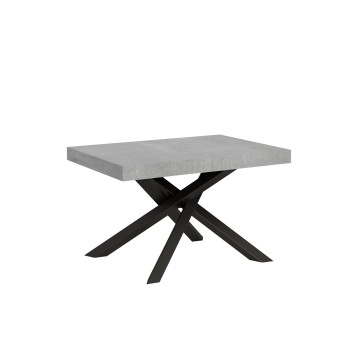 Table Volantis structure Anthracite - Table extensible 90x120/224 cm Volantis Frêne Blanc structure Anthracite