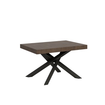 Table Volantis structure Anthracite - Table extensible 90x120/224 cm Volantis Frêne Blanc structure Anthracite