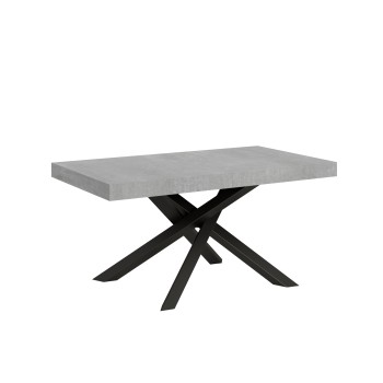 Table Volantis structure Anthracite - Table extensible 90x160/264 cm Volantis Frêne Blanc structure Anthracite