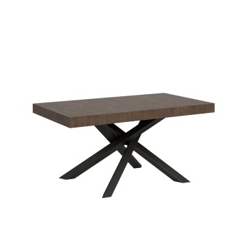 Table Volantis structure Anthracite - Table extensible 90x160/264 cm Volantis Frêne Blanc structure Anthracite