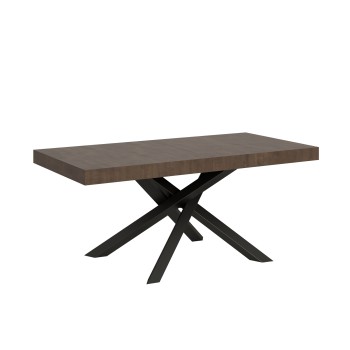 Table Volantis structure Anthracite - Table extensible 90x180/440 cm Volantis Frêne Blanc structure Anthracite