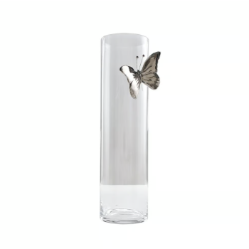 Vase en verre transparent Papillon en céramique